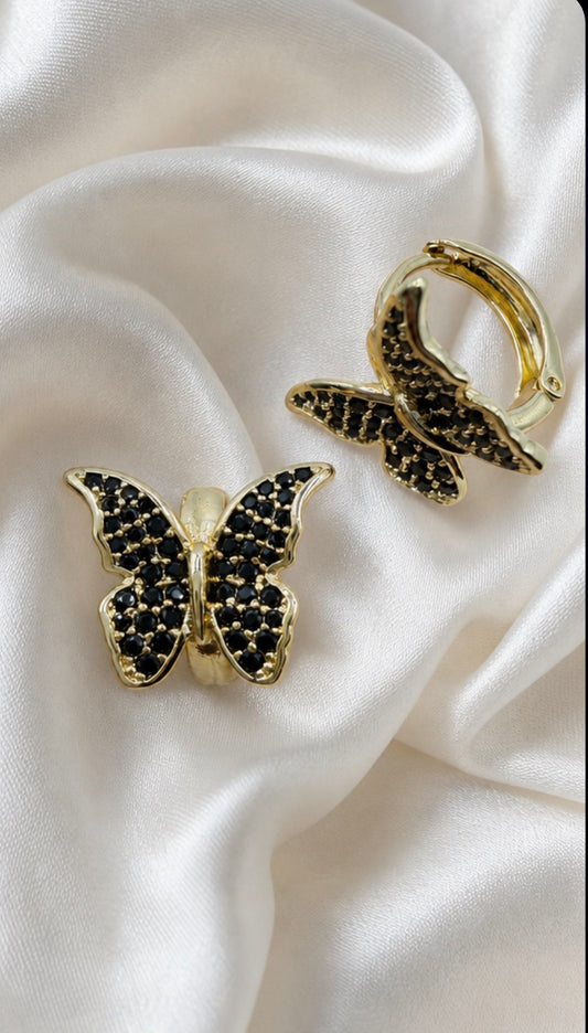 Butterfly Huggie Earrings