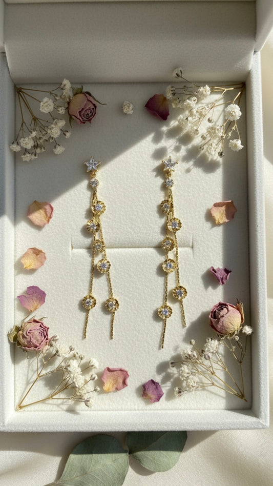 Floral Cascade Drop Earrings