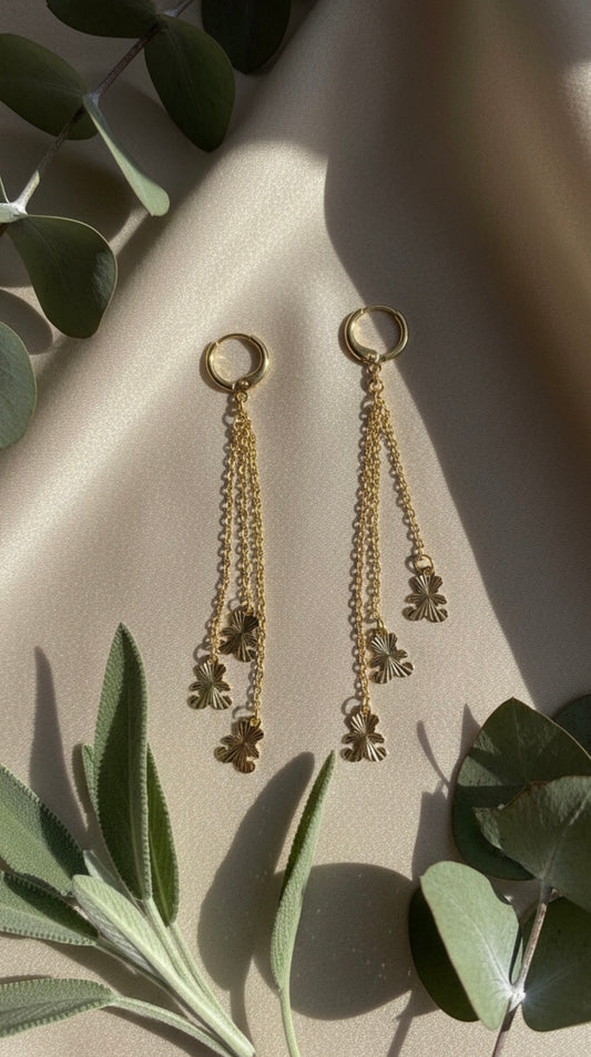 Bear Tassel Hoop Earrings