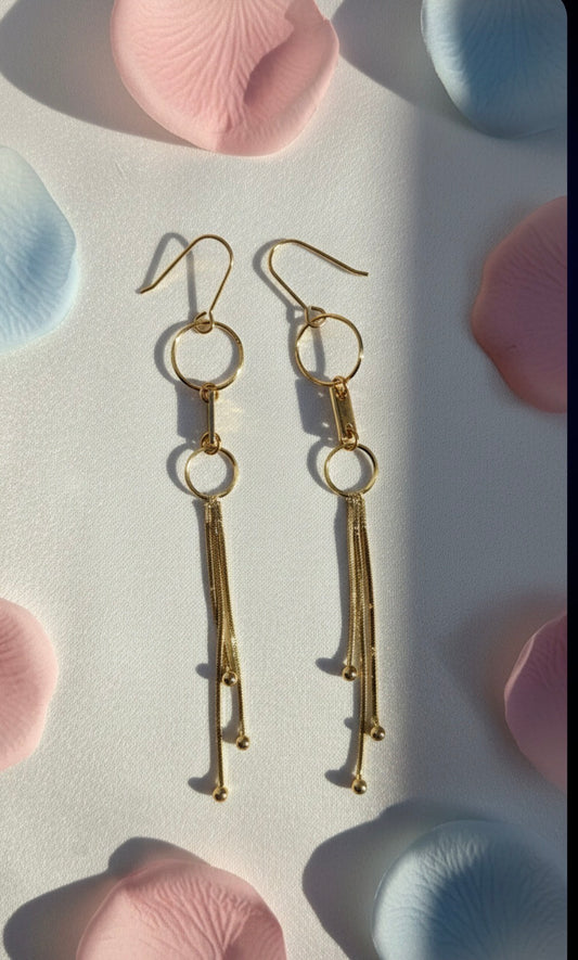 Modern Link Tassel Earrings