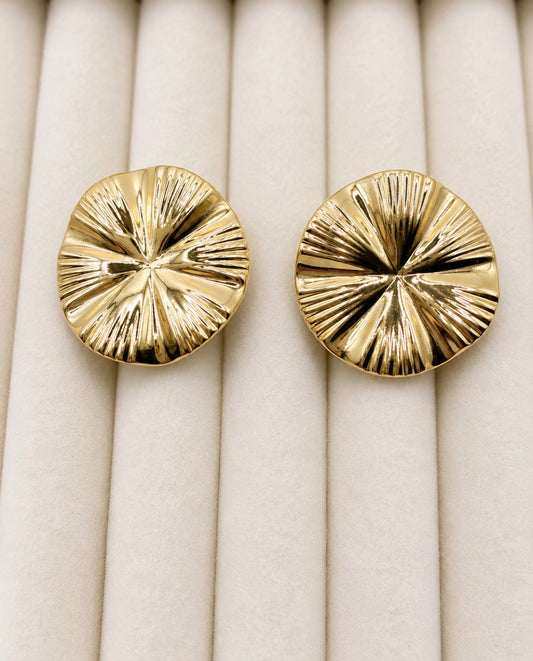 Sunburst Textured Stud Earrings