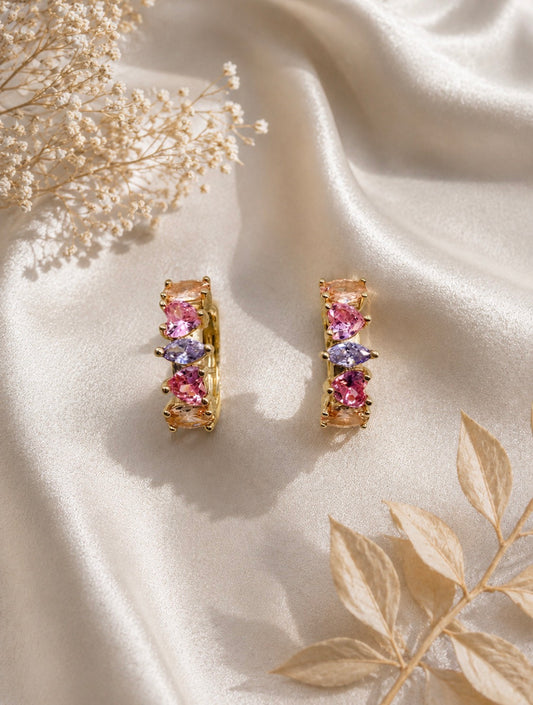 Pastel Multicolor Huggie Earrings