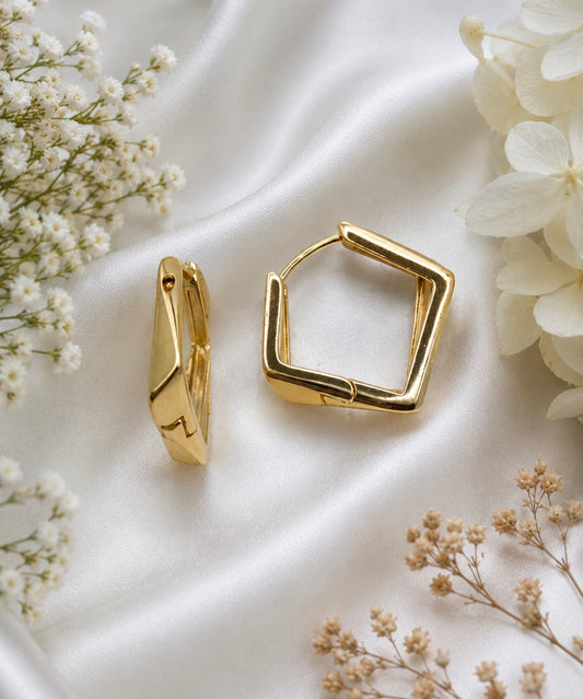 Modern Huggie Earrings