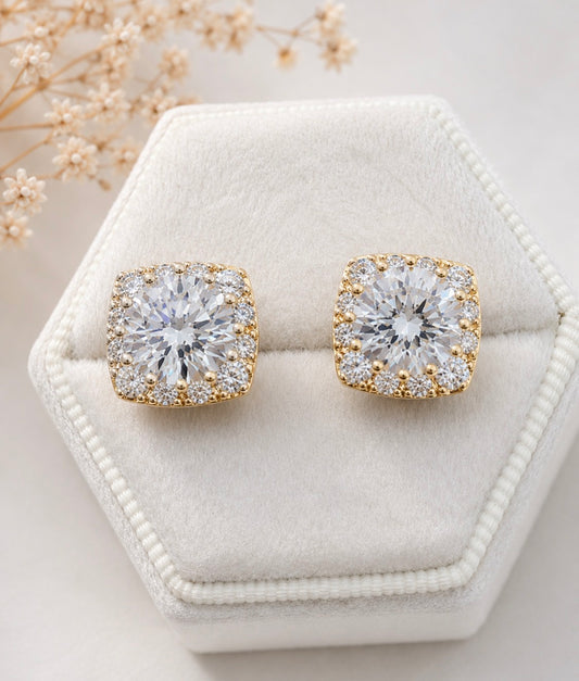 Classic Halo Stud Earrings