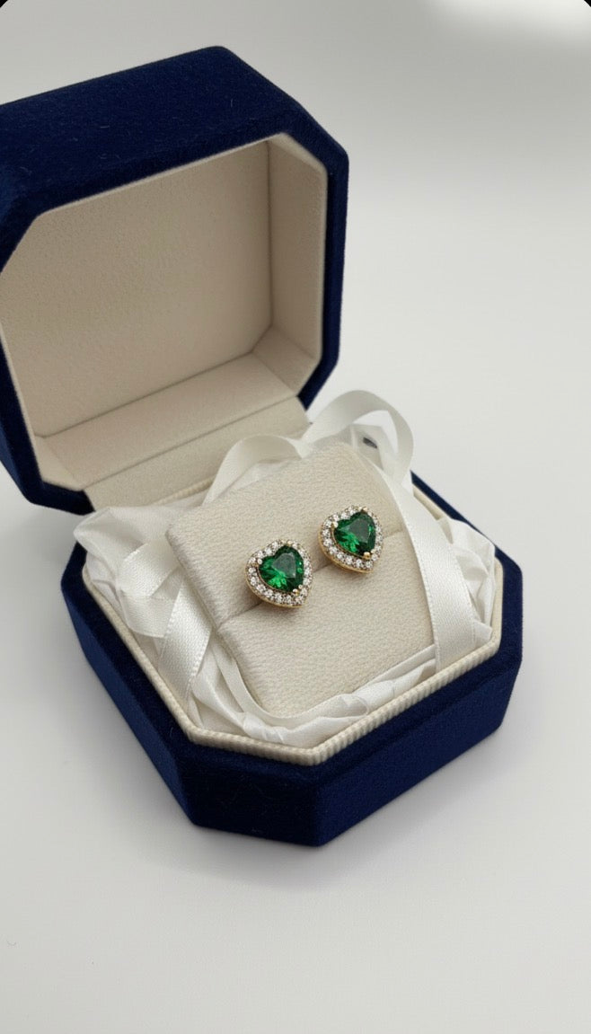small heart stud earrings