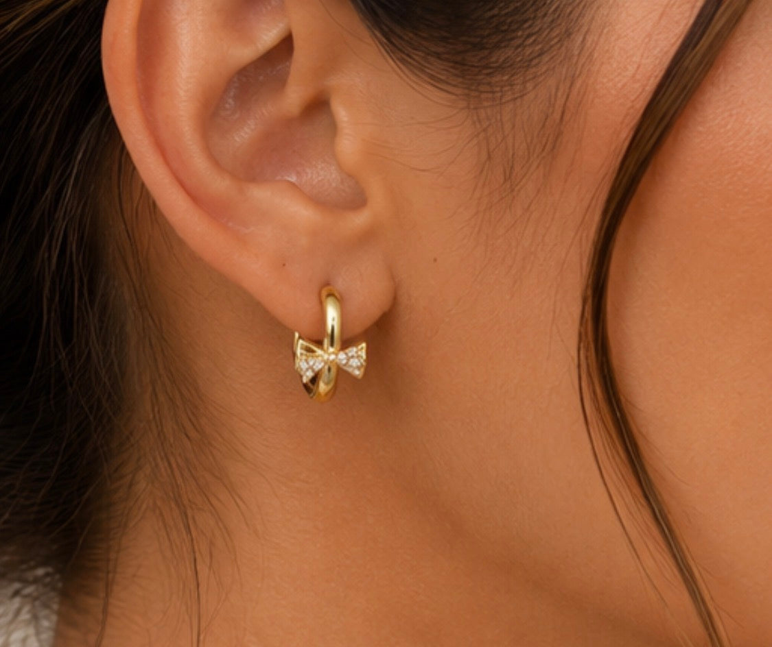 Bow Huggie Earrings