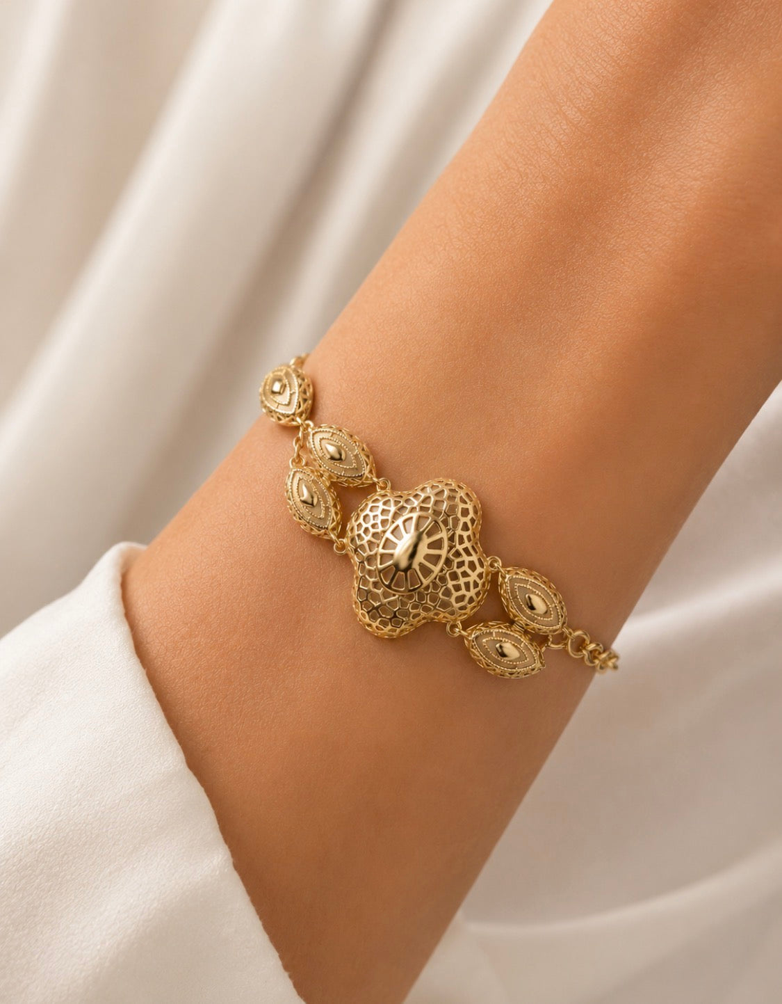 Vintage Floral Statement Bracelet