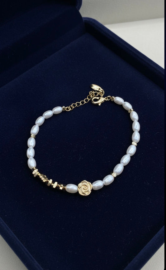 Faux pearl bracelet