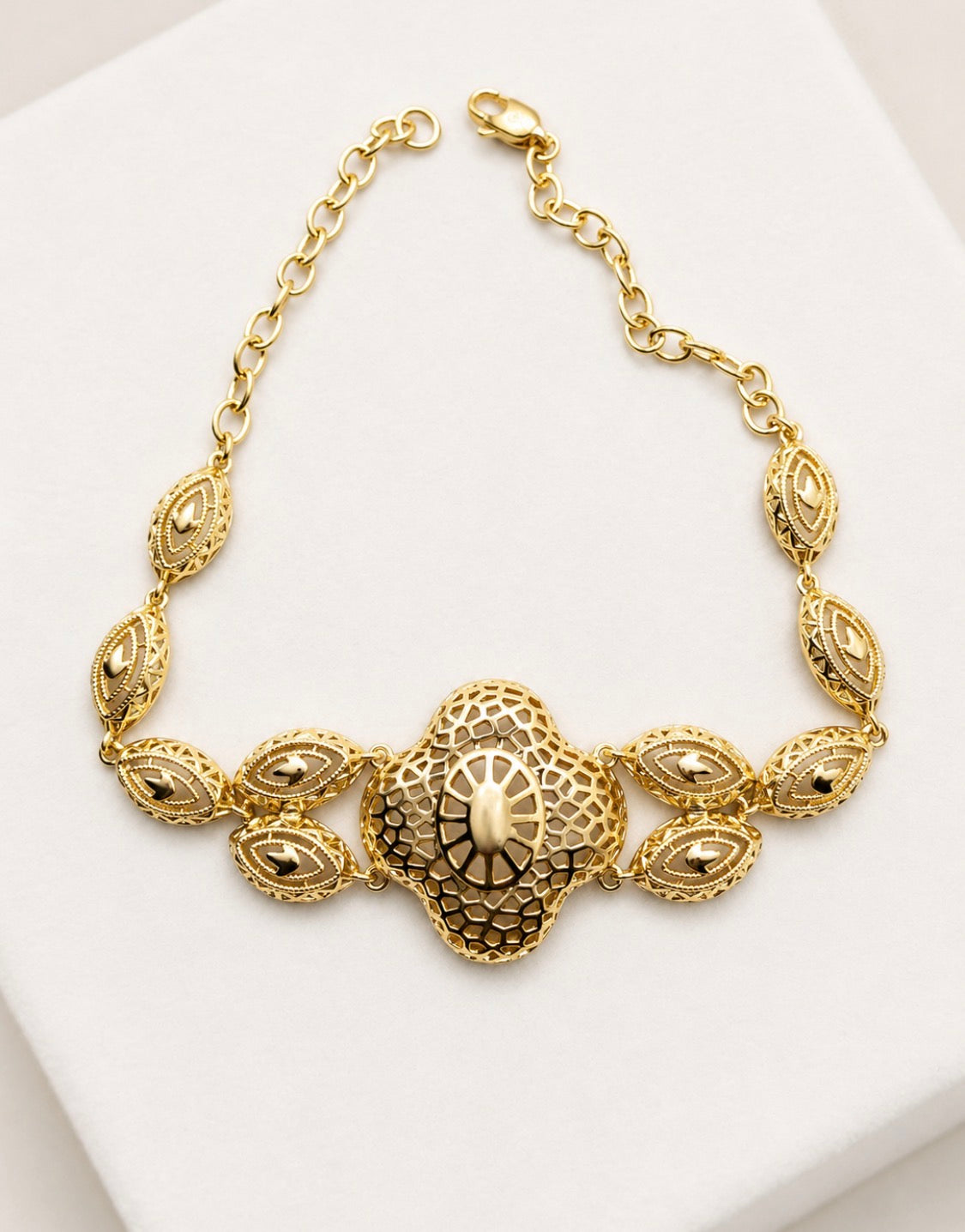 Vintage Floral Statement Bracelet
