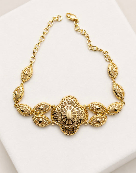 Vintage Floral Statement Bracelet