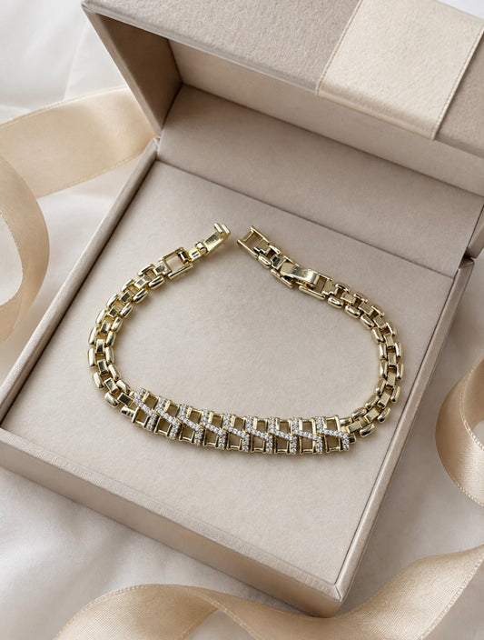 Zirconia Geometric Bracelet