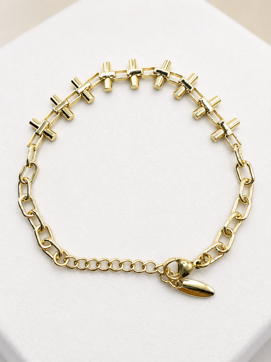 Modern Geometric Link Bracelet